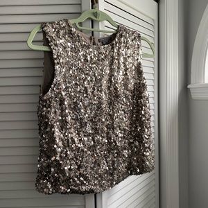 Stunning gold/bronze sequin top by Vince, size XS